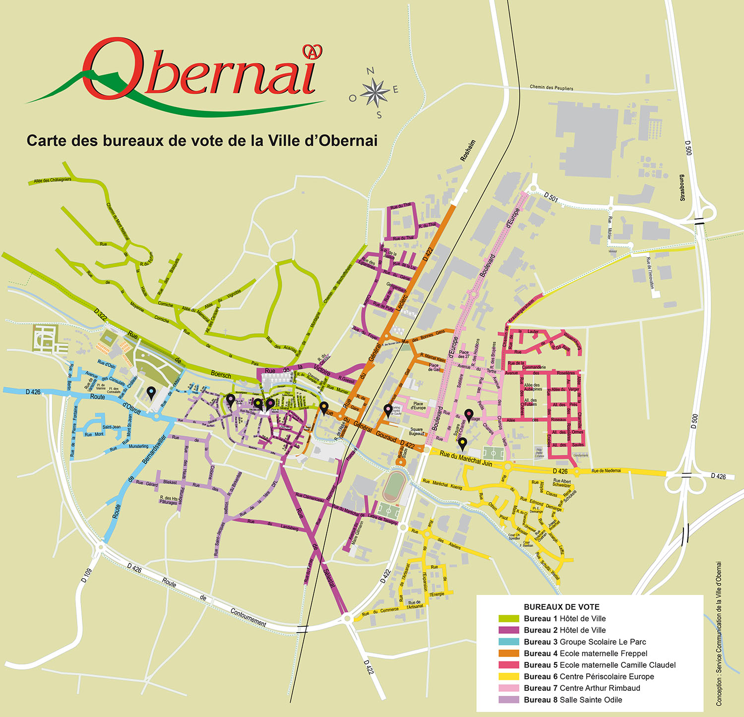 Carte des bureaux de vote
