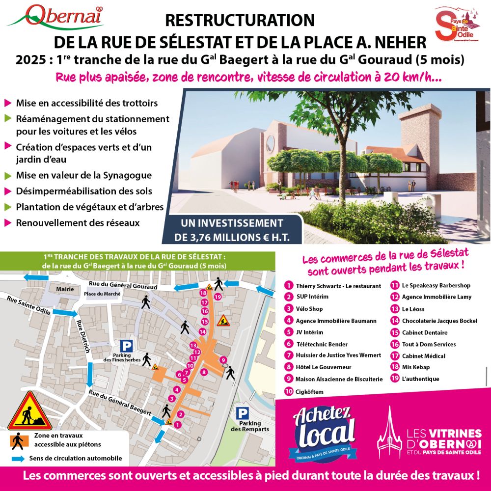 Travaux rue de Sélestat